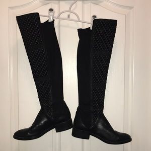🥾 Black Knee High Boots WB13